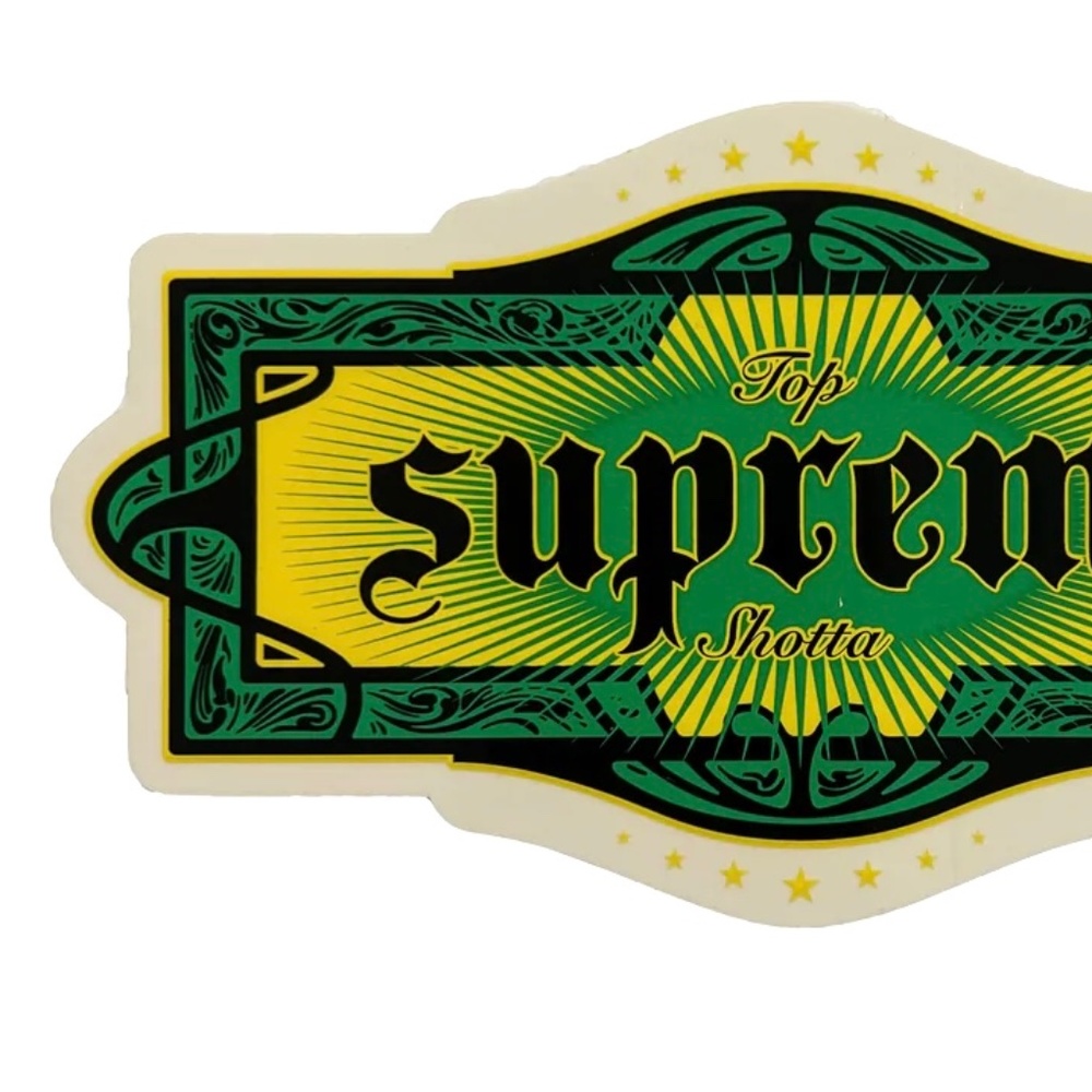Supreme Top shotta box logo sticker